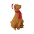 Brown Lab with Santa Hat Christmas Tree Topper in Hand Felted Wool - ARCADIA HOME